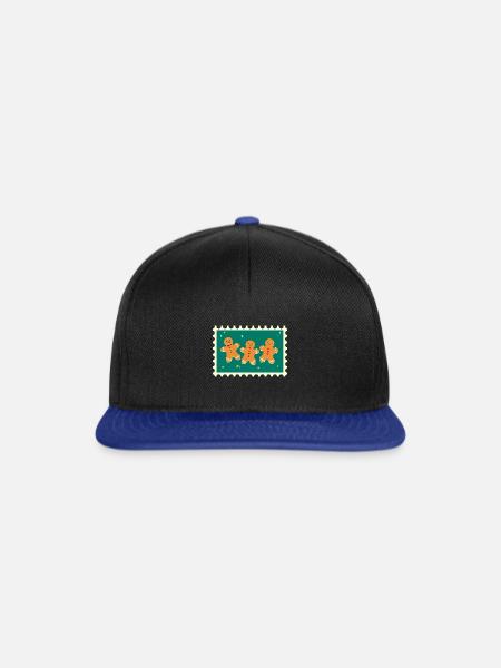 Weihnachtliche Lebkuchen - Snapback Cap - Schwarz/Königsblau