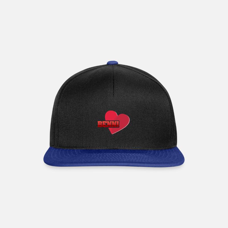 First name Benni - Snapback Cap - black/bright royal
