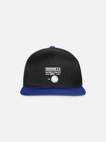 Everyone's A Photograpgher - Snapback Cap - Schwarz/Königsblau