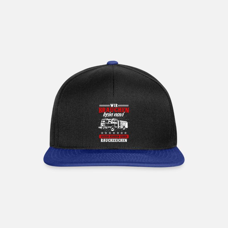 Freiwillige Feuerwehr Spruch - Snapback Cap - Schwarz/Königsblau