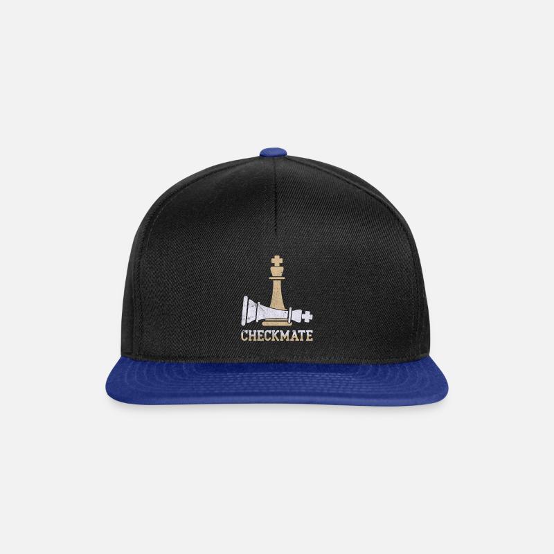 échec et mat - Casquette snapback - noir/bleu royal