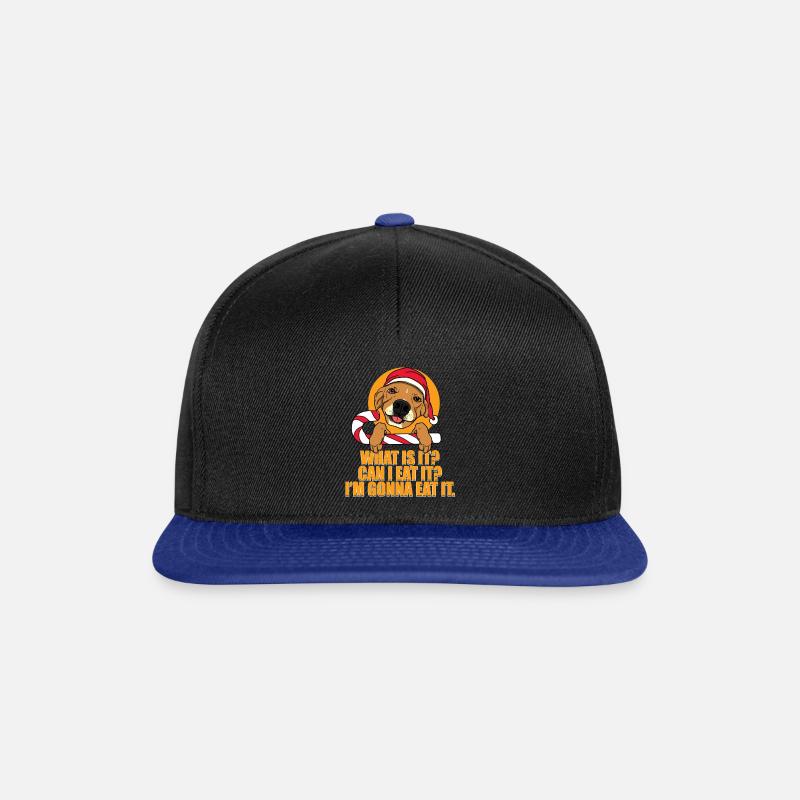 Weihnachtshund Weihnachten Hunde Geschenk - Snapback Cap - Schwarz/Königsblau