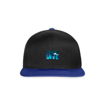 Plongée - plongée, plongeurs, plongée en apnée - Casquette snapback - noir/bleu royal - Devant