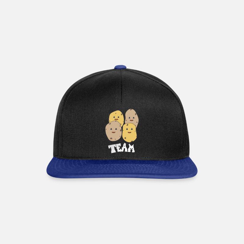 Kartoffel Team Comic Style - Snapback Cap - Schwarz/Königsblau