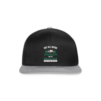 Tenue cool pour géologues ou étudiants en géologie - Casquette snapback - noir/gris - Devant