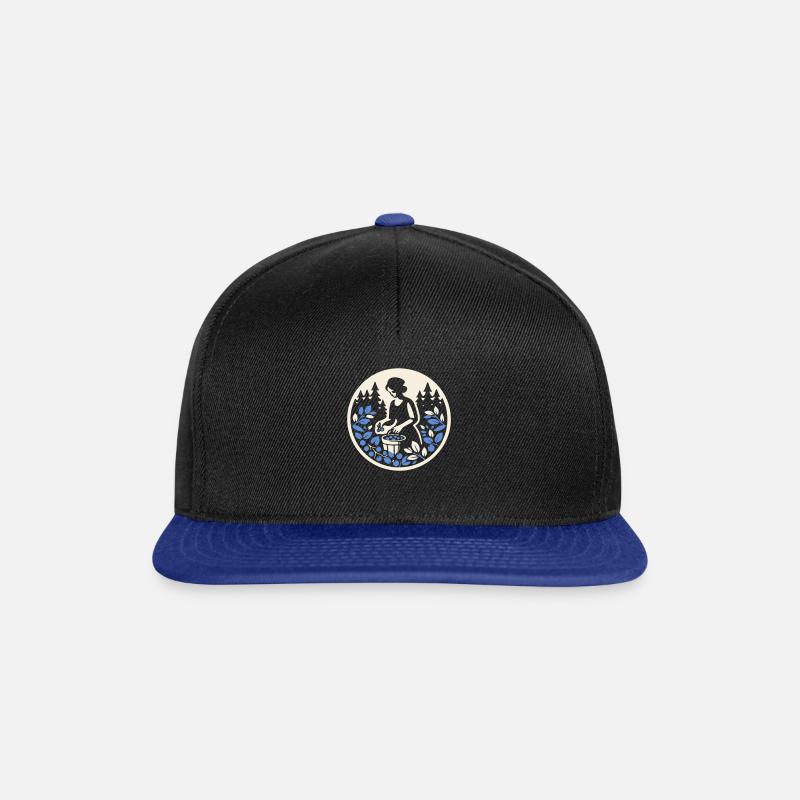 Heidelbeere - Snapback Cap - Schwarz/Königsblau