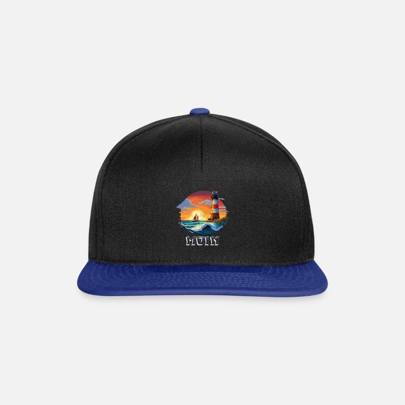 Phare de Moin - Casquette snapback - noir/bleu royal