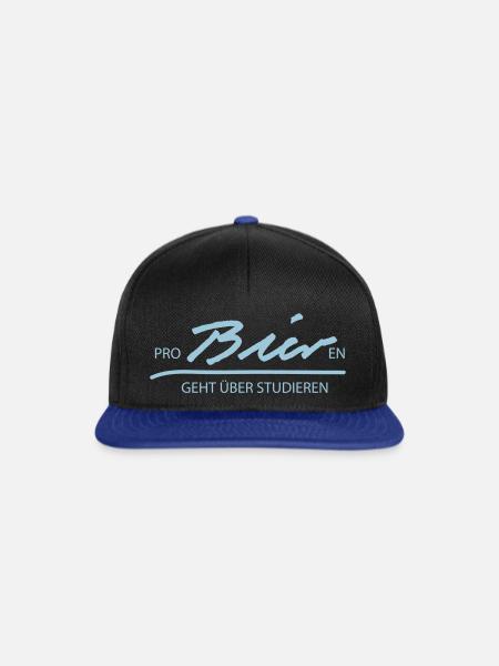 Probieren geht über studieren - Snapback Cap - Schwarz/Königsblau