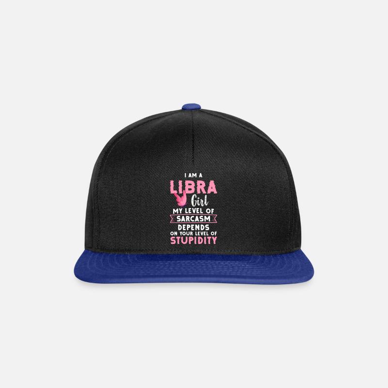 Sternzeichen Tierkreiszeichen Geburtsdatum Geburt - Snapback Cap - Schwarz/Königsblau