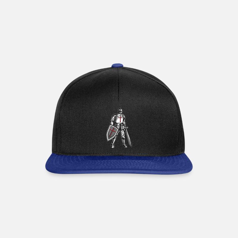 Chevalier Templier Chevalier Templier Médiéval - Casquette snapback - noir/bleu royal