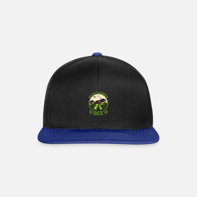 Papasaurus Rex - Snapback Cap - black/bright royal