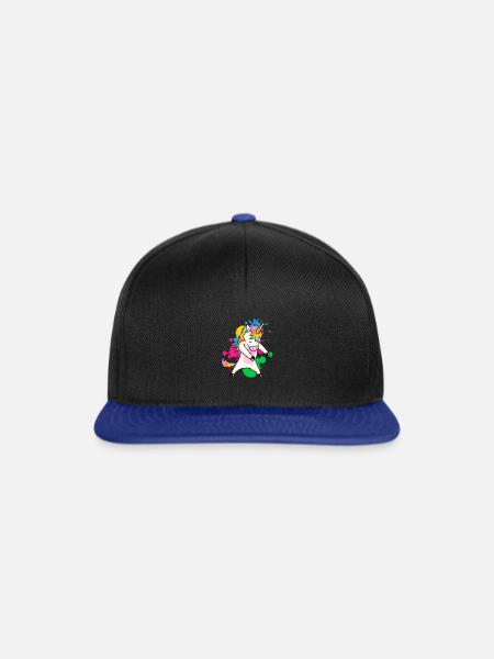 Floss Dance Einhorn - Snapback Cap - Schwarz/Königsblau