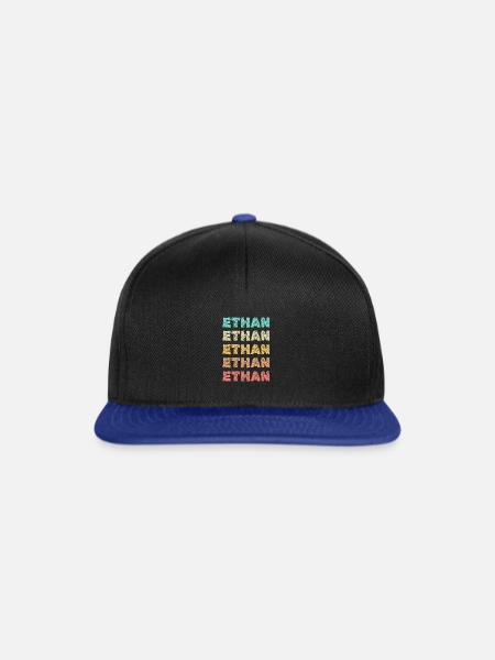 Ethan Ethan - Snapback Cap - Schwarz/Königsblau
