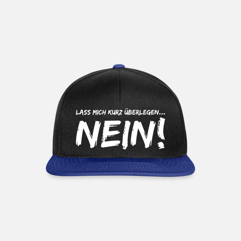 Laissez-moi réfléchir un instant ... NON! - Casquette snapback - noir/bleu royal