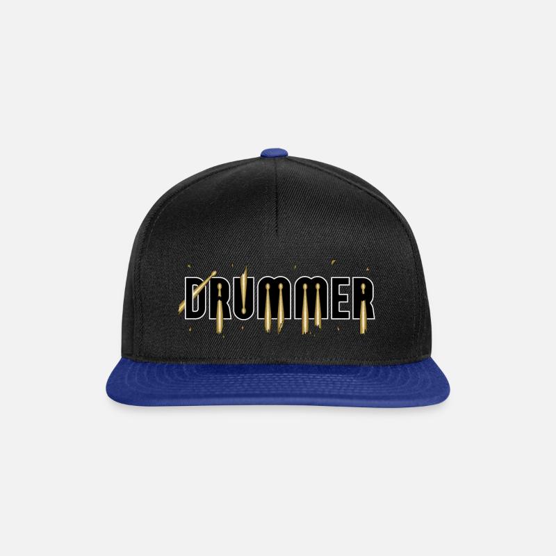 Broken Drumsticks (black) - Snapback Cap - black/bright royal