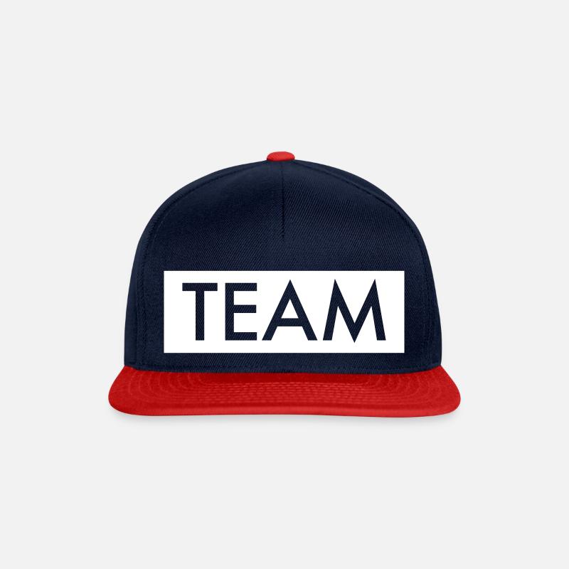 Team - Snapback Cap - Navy/Rot