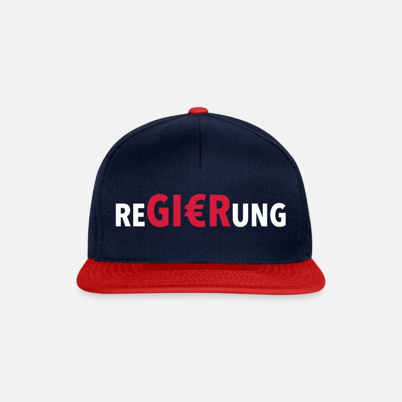 Regierung Euro Zeichen - Snapback Cap - Navy/Rot
