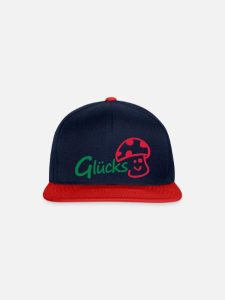 Glückspilz - Snapback Cap - Navy/Rot