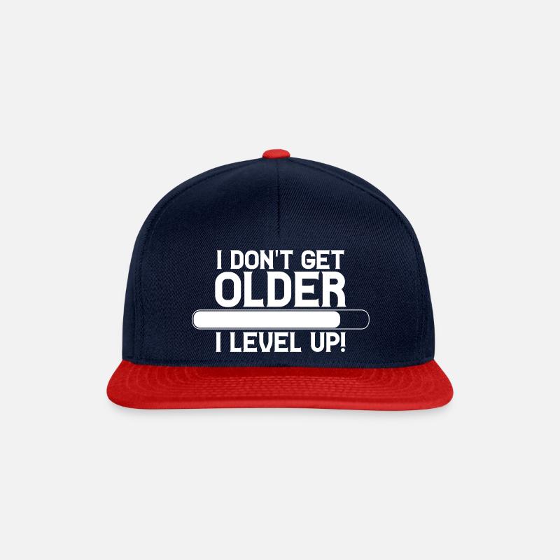 I DON T GET OLDER I LEVEL UP - Snapback Cap - Navy/Rot