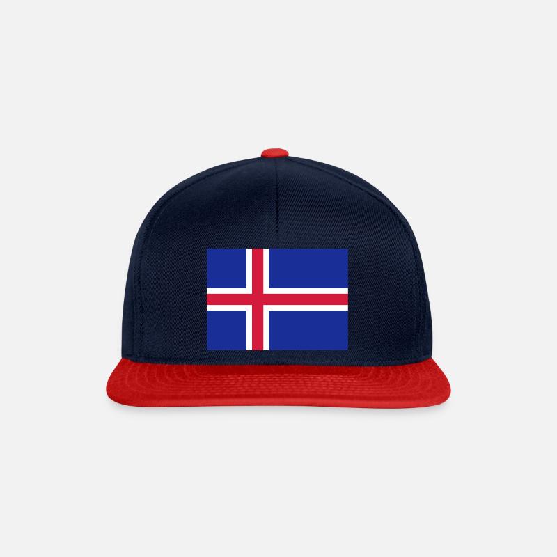 Island Trikot - Snapback Cap - Navy/Rot