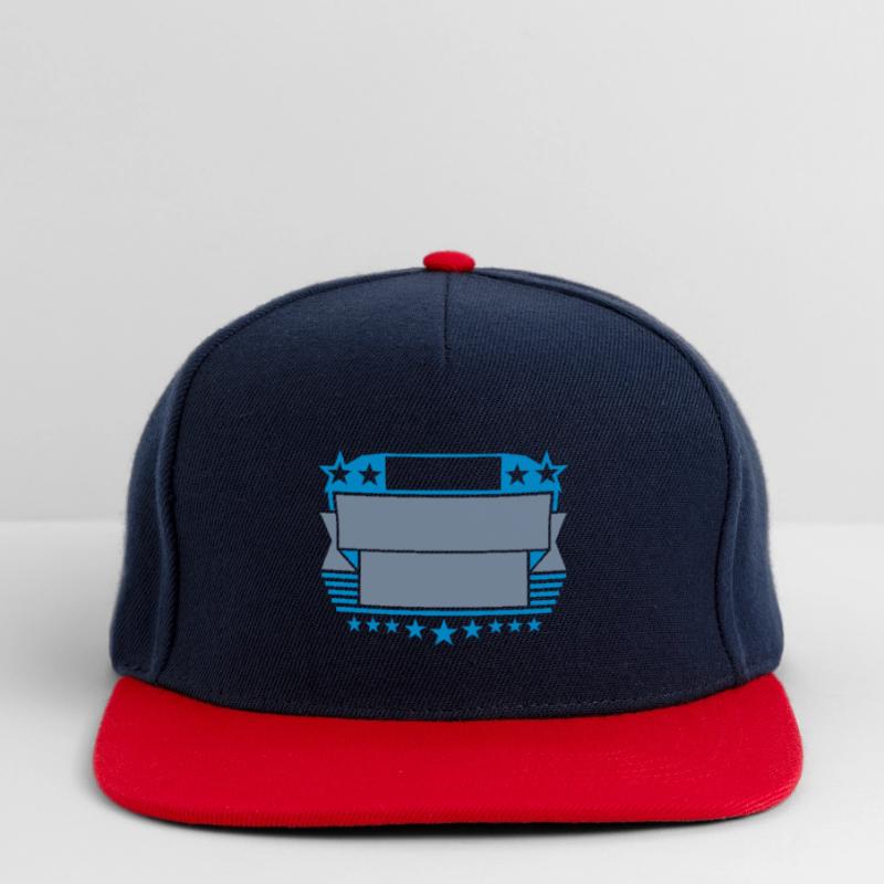 Insert Text Frame Shield Snapback Cap