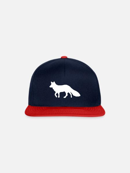 Fuchs weiß fox white - Snapback Cap - Navy/Rot