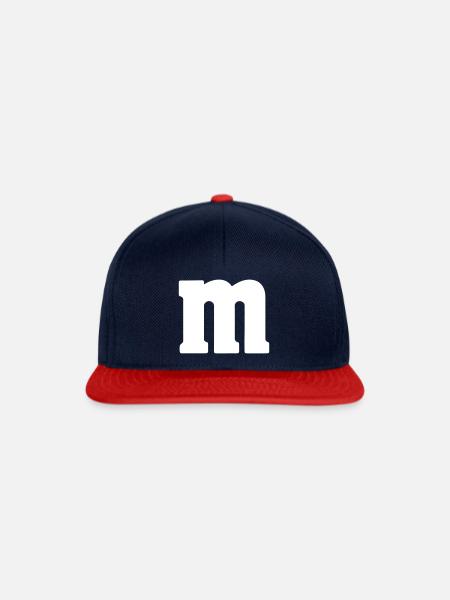 M M - Snapback Cap - Navy/Rot