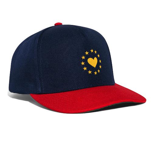 EU Herz, I love Europe, Europa Sterne, Flagge - Snapback Cap