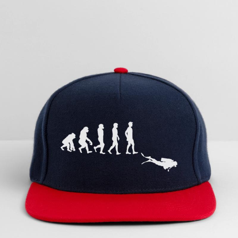 Diving Scuba Dive Evolution Evolution Funny Snapback Cap