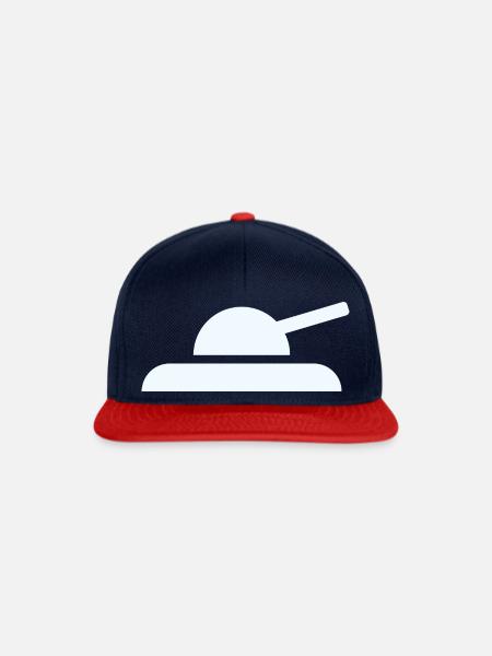 Panzer Minimal - Snapback Cap - Navy/Rot