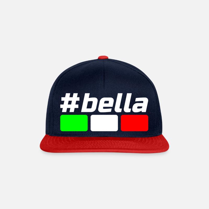 #bella Italia - Snapback Cap - Navy/Rot