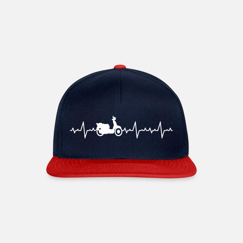 Herzschlag Roller motorrad - Snapback Cap - Navy/Rot