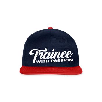 Trainee With Passion 2 - Snapback Cap - Navy/Rot - Vorne