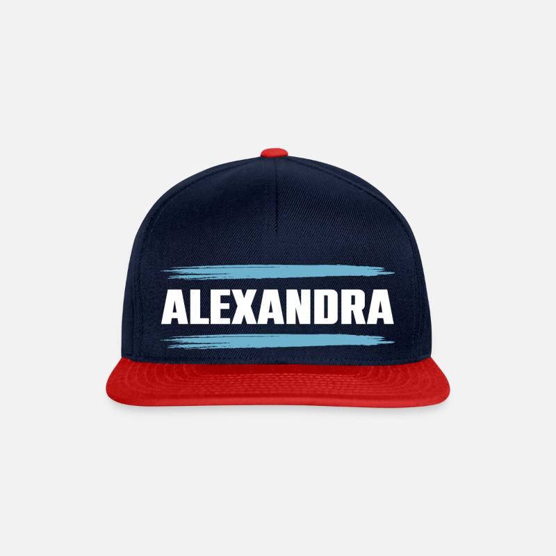 Alexandra - Snapback Cap - Navy/Rot