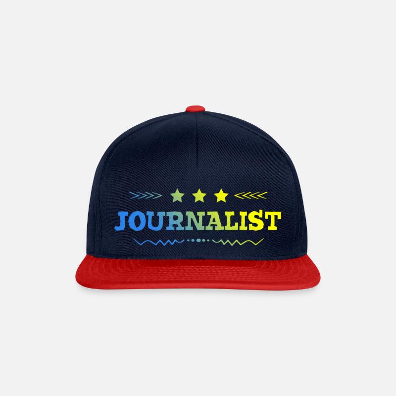 Journalist Beruf - Snapback Cap - Navy/Rot