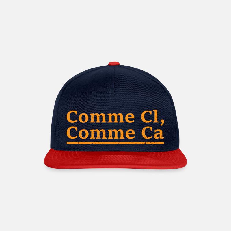Comme Cl Comme Ca 01 - Casquette snapback - bleu marine/rouge
