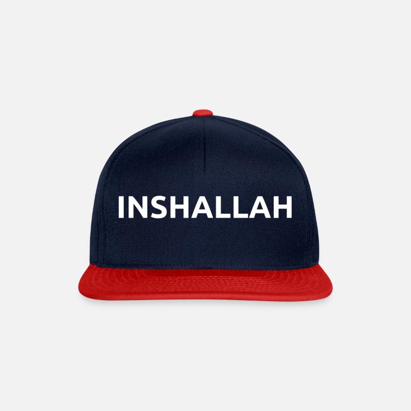 Inshallah TShirt - Snapback Cap - navy/red
