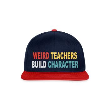 School Teacher Saying Sayings Gift Retro - Snapback Cap - navy/red - Front