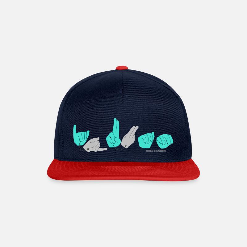 JUAN Türkis - Snapback Cap - Navy/Rot