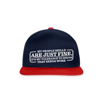 It's My Tolerance To Idiots That Needs Work 8 - Snapback Cap - navy/red - Front