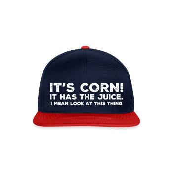 Son maïs - Casquette snapback - bleu marine/rouge - Devant