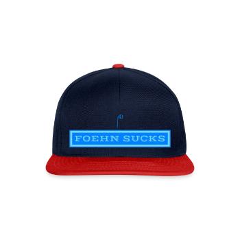 foehn sucks - Snapback Cap - Navy/Rot - Vorne