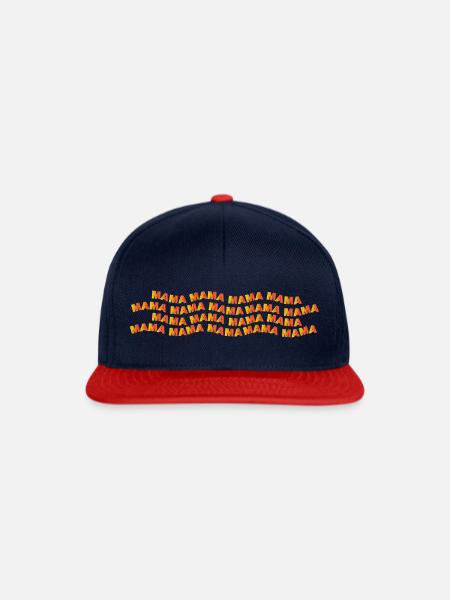 MAMA - Snapback Cap - Navy/Rot