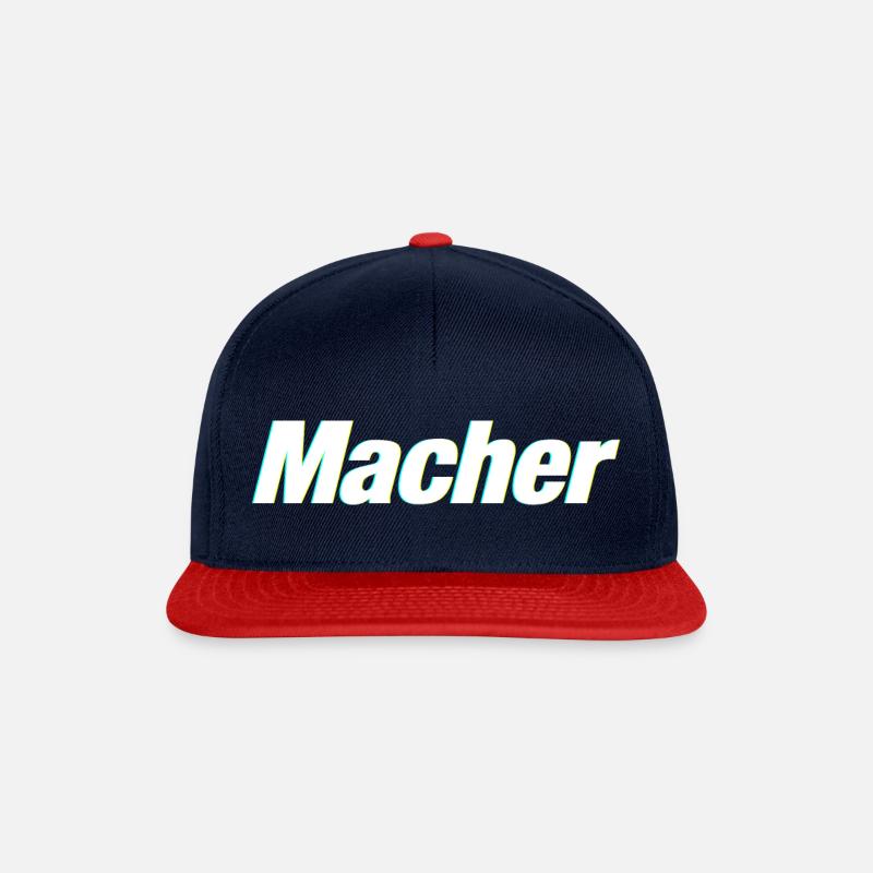 Macher - Snapback Cap - Navy/Rot