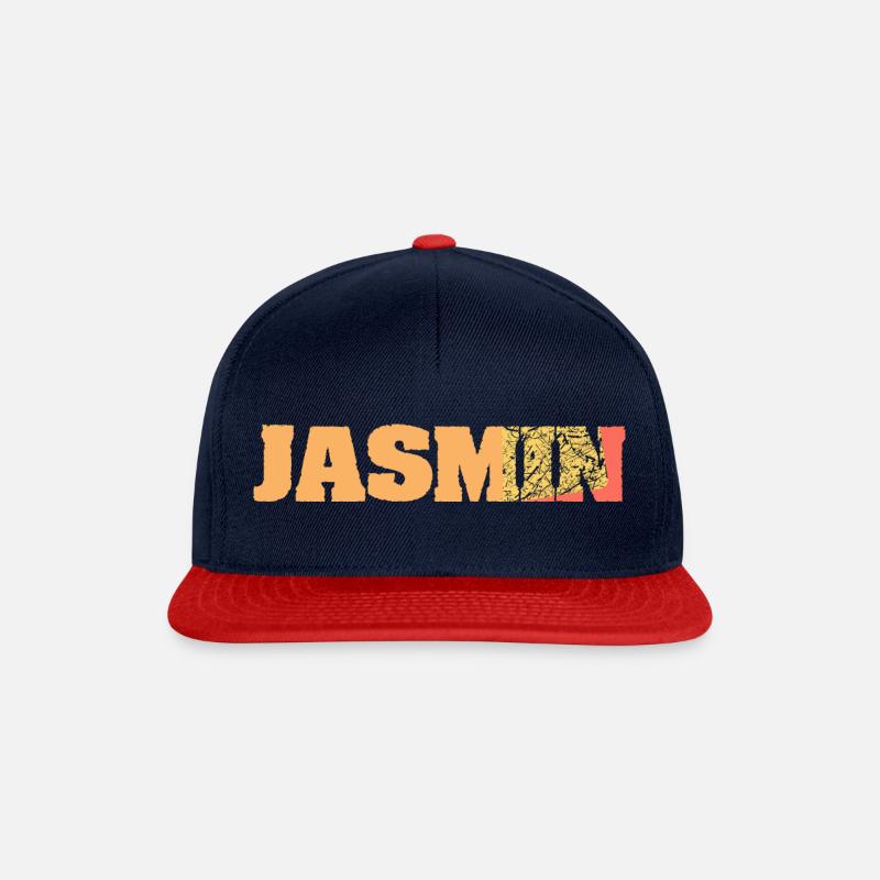 Vorname Jasmin - Snapback Cap - Navy/Rot