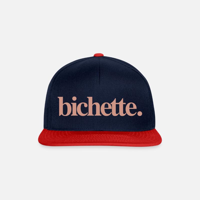 BICHETTE - Casquette snapback - bleu marine/rouge