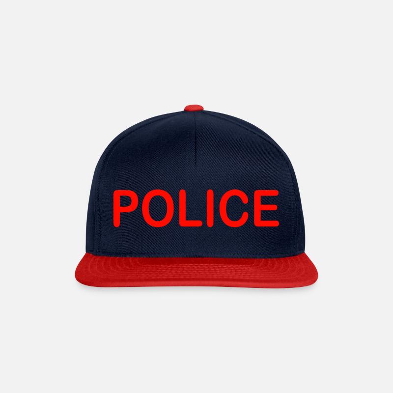 Polizei Geschenk - Snapback Cap - Navy/Rot