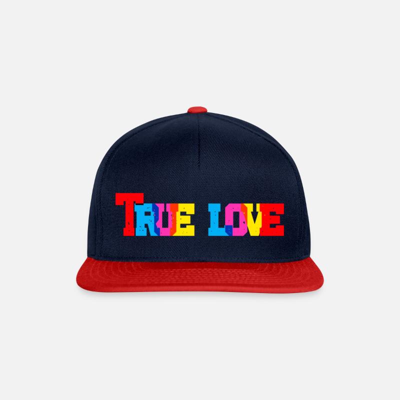 True Love - Snapback Cap - Navy/Rot