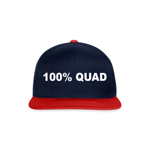 100% Quad - Ecriture blanche - Devant - Casquette snapback
