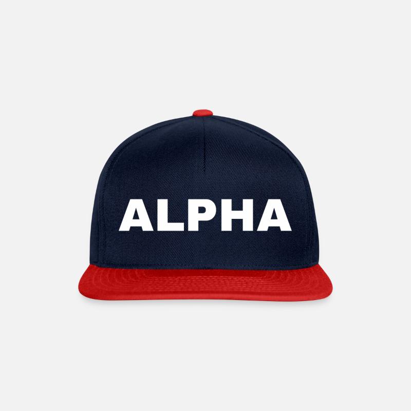 Alpha - Snapback Cap - Navy/Rot